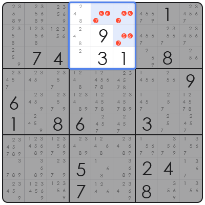 sudoku app with auto candidate mode